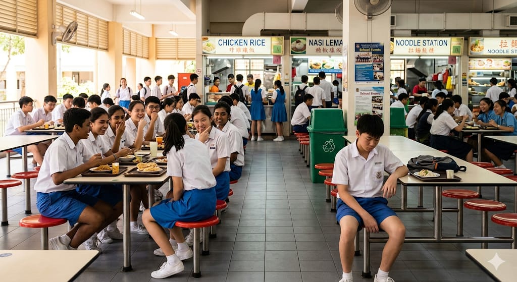 Alone in the School Canteen — PSLE oral stimulus picture