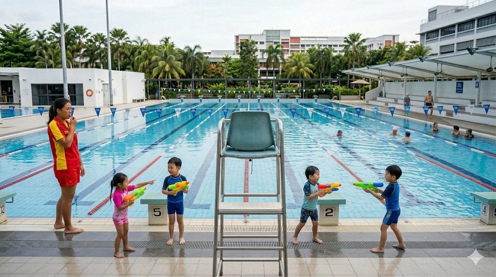 Poolside Pandemonium — PSLE oral stimulus picture