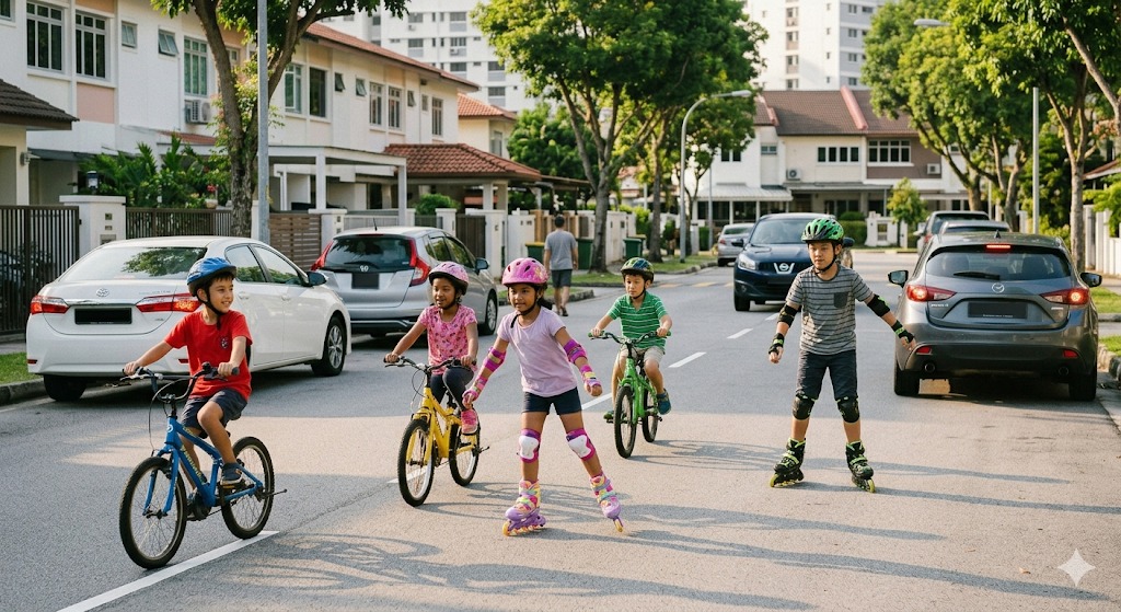 Playing on The Road — PSLE oral stimulus picture