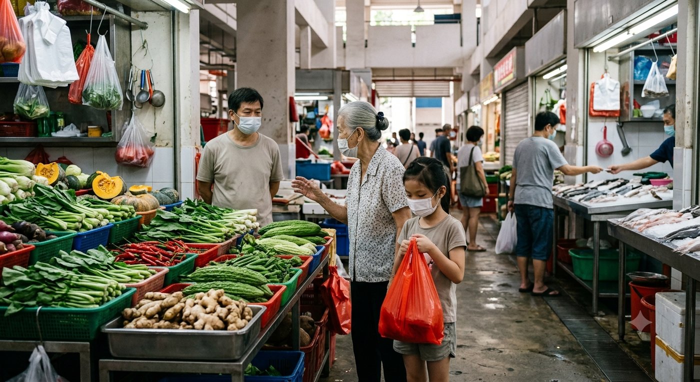 Sunday Market Trip — PSLE oral stimulus picture