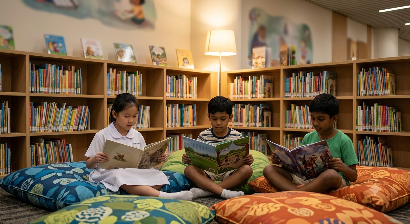 Library Reading Corner — PSLE oral stimulus picture