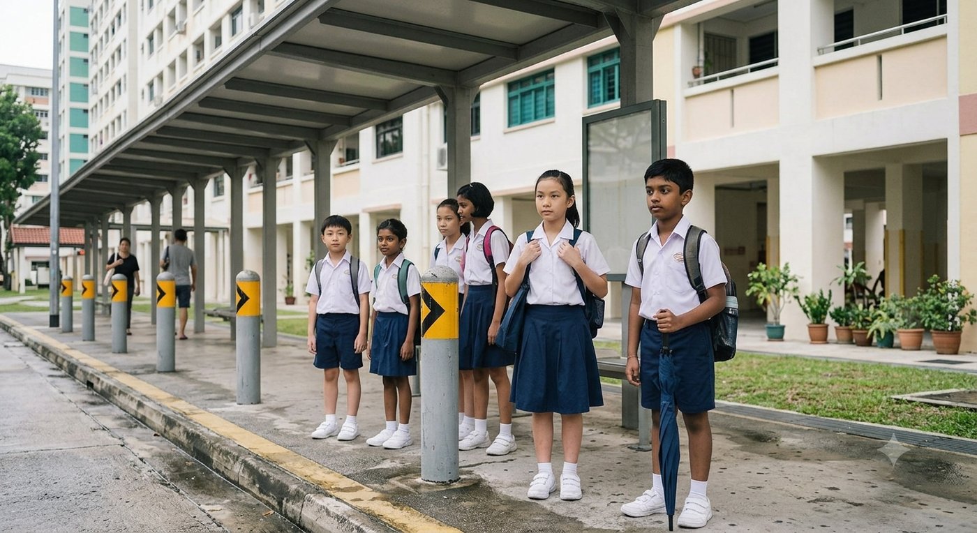 Waiting for the School Bus — PSLE oral stimulus picture
