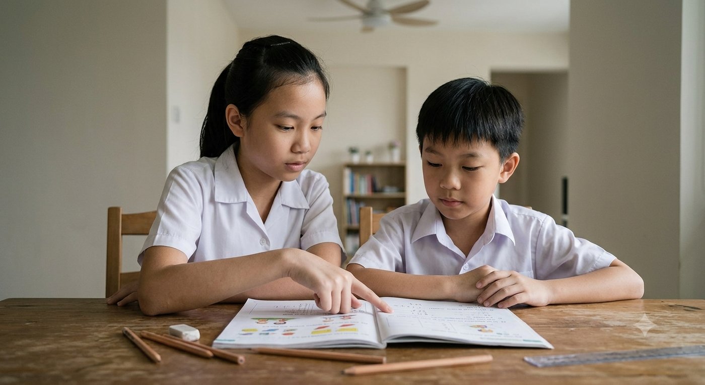 The Younger Sibling's Homework — PSLE oral stimulus picture