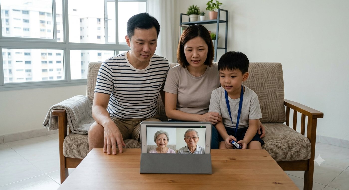 Video Call with Grandparents — PSLE oral stimulus picture