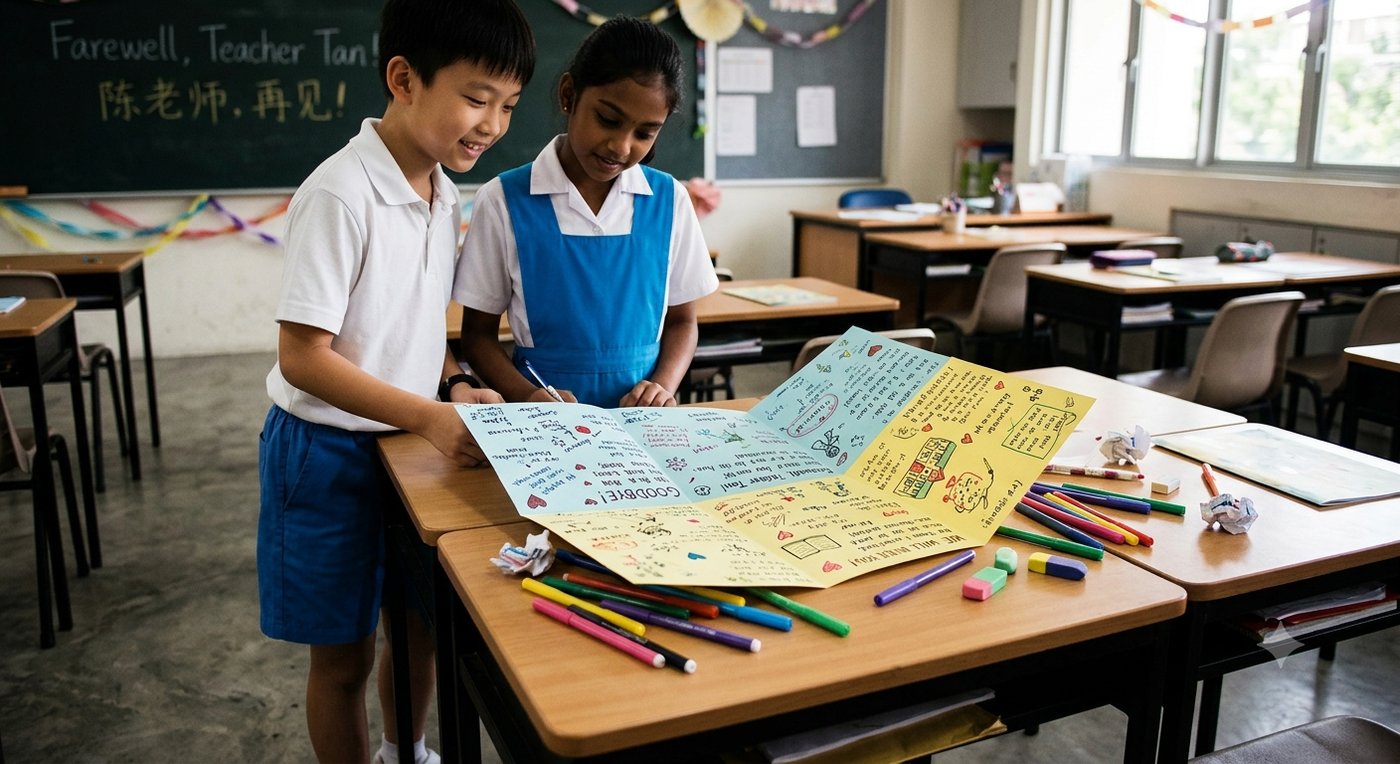 The Class Farewell Card — PSLE oral stimulus picture