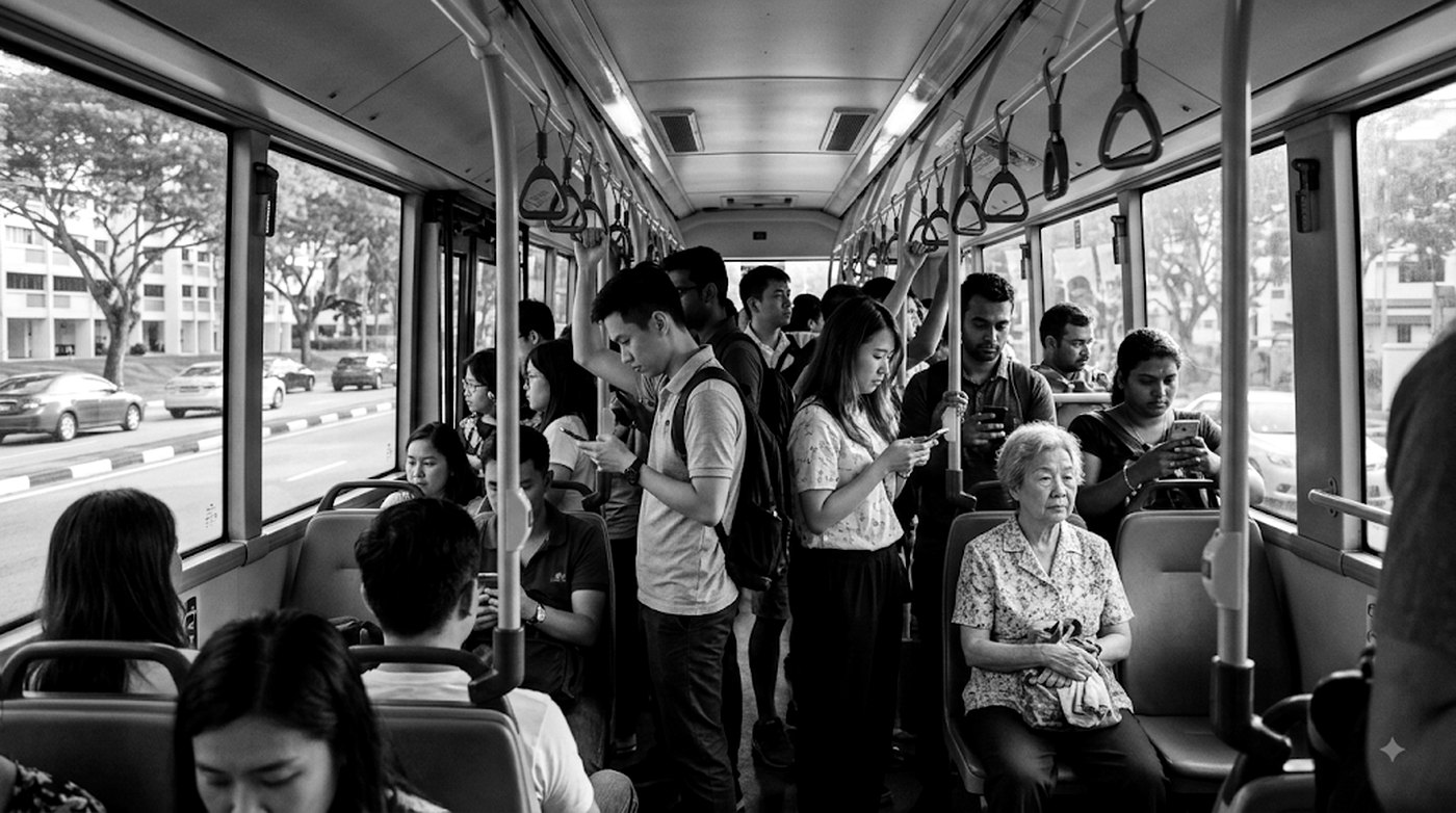 A Crowded Bus — PSLE oral stimulus picture